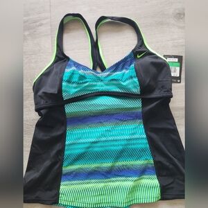 NWT Nike Women's Tankini Racerback Stripes Multicolor
